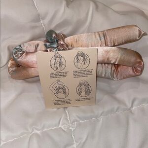 Kitsch Silk Hair Wrap Set - Pink and Blue